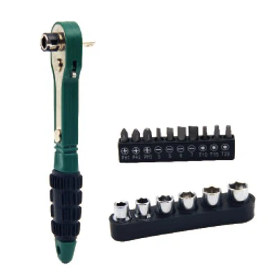 17 STK skruetrækkersæt med skraldehåndtag